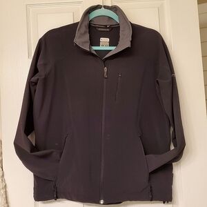 Columbia Sportswear Titanium Zip-Up Cargo Jacket Black Lightweight Womens Large